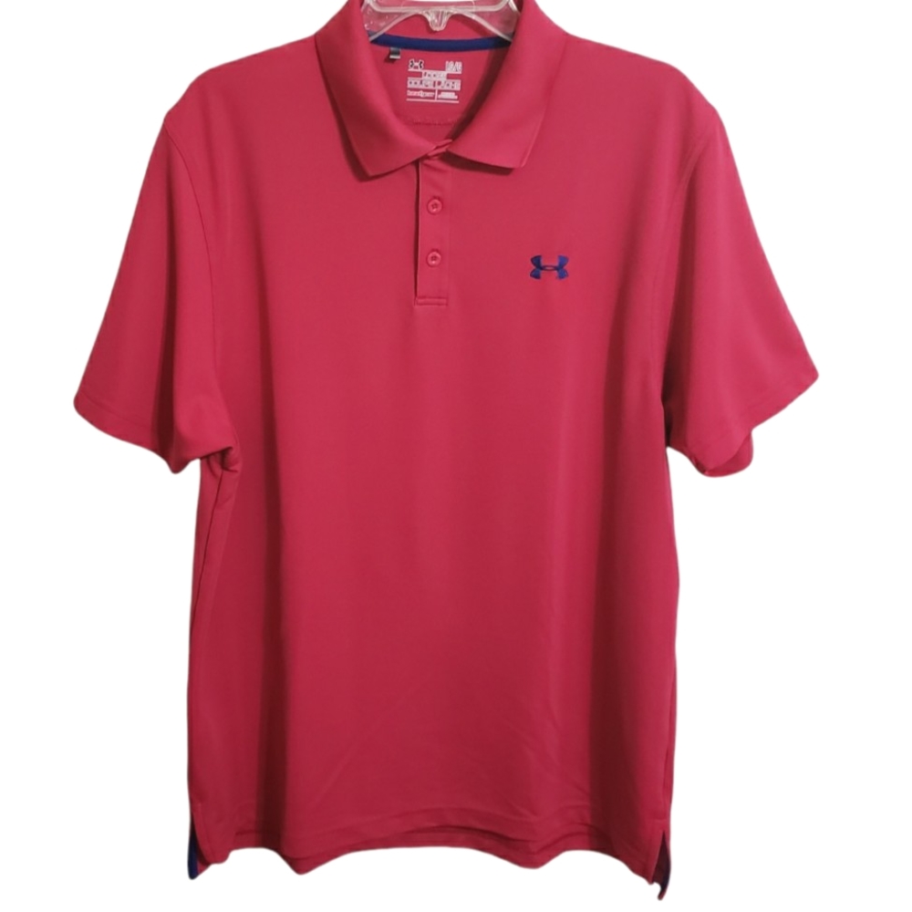 Under Armour Heatgear Loose Red Polo Men's Size Large